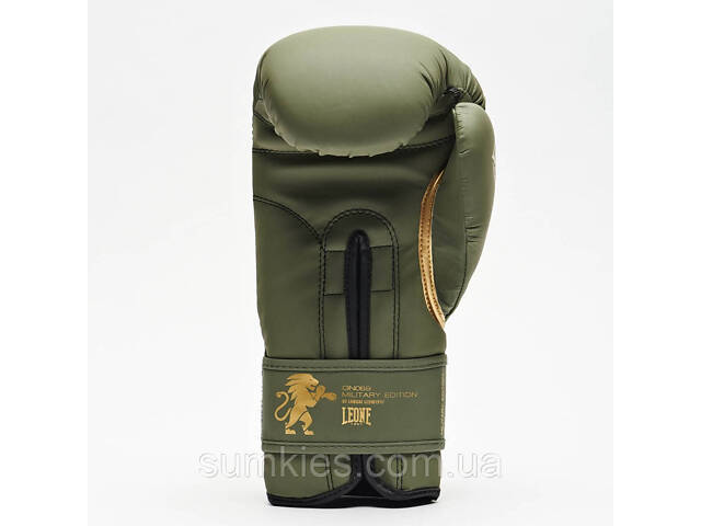 Боксерські рукавиці Leone GN059G MILITARY EDITION Green 12 унцій (капу в комплекті) - Фото 4
