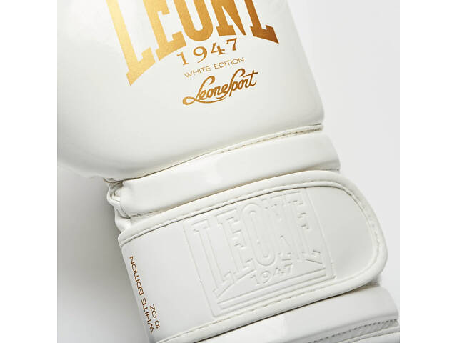 Боксерські рукавиці Leone GN059W White/Gold 10 унцій (капу в комплекті) - Фото 7