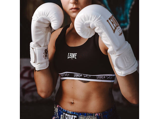 Боксерські рукавиці Leone GN059W White/Gold 10 унцій (капу в комплекті) - Фото 8