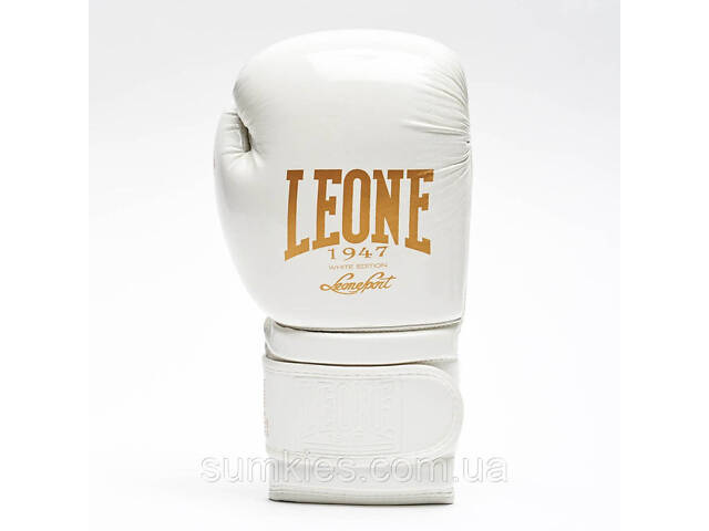 Боксерські рукавиці Leone GN059W White/Gold 12 унцій (капу в комплекті) - Фото 5