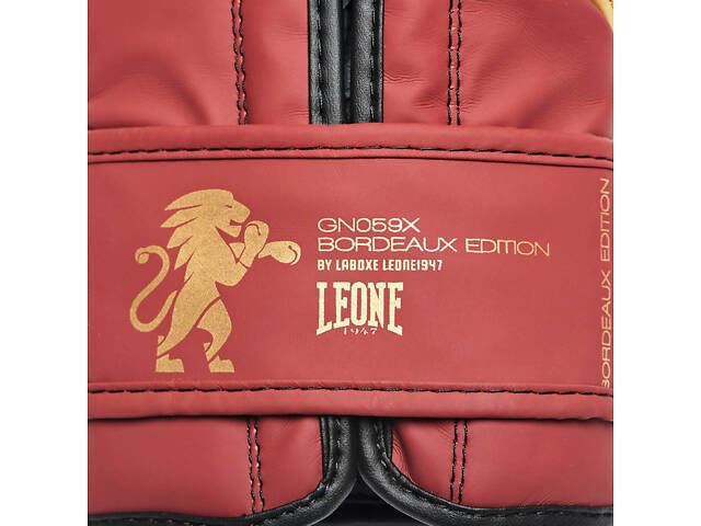 Боксерські рукавиці Leone GN059X BORDEAUX ED 10 унцій (капу в комплекті) - Фото 9