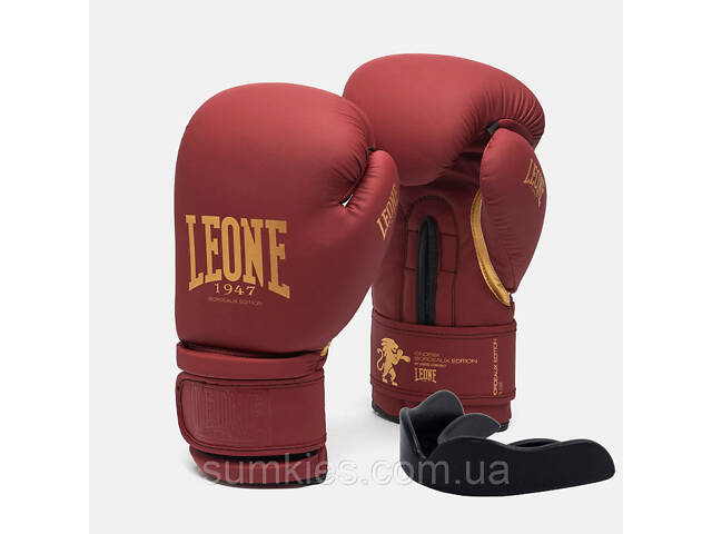 Боксерські рукавиці Leone GN059X BORDEAUX ED 10 унцій (капу в комплекті) - Фото 1