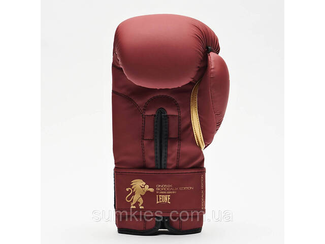 Боксерські рукавиці Leone GN059X BORDEAUX ED 10 унцій (капу в комплекті) - Фото 6