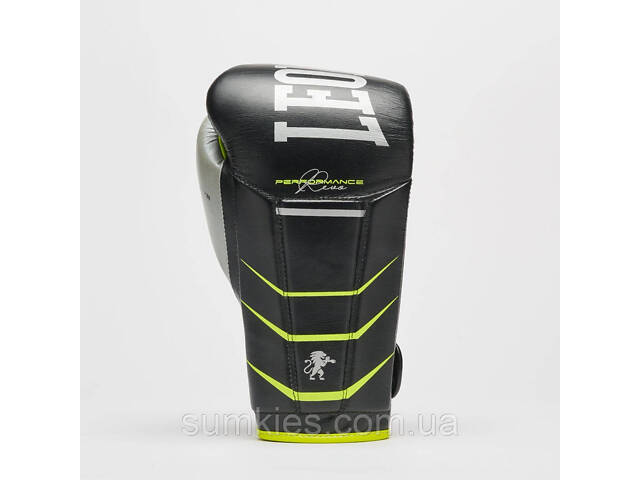Боксерські рукавиці Leone GN110F REVO FLUO Black 12 унцій (бинти 4 м. в комплекті) - Фото 4