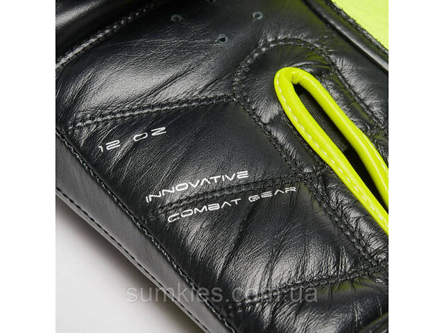 Боксерські рукавиці Leone GN110F REVO FLUO Black 12 унцій (бинти 4 м. в комплекті) - Фото 9
