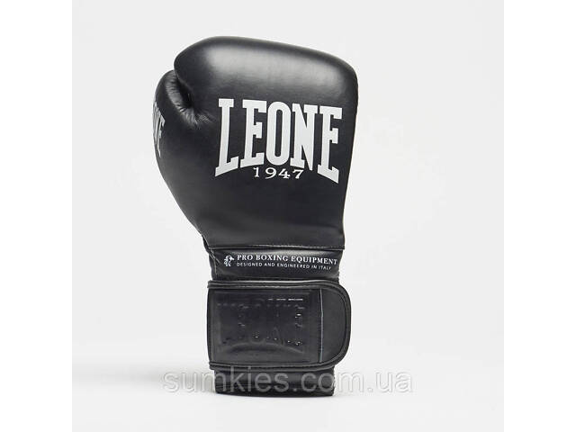 Боксерські рукавиці Leone GN111 THE GREATEST Black 10 унцій (бинти 4 м. в комплекті) - Фото 4
