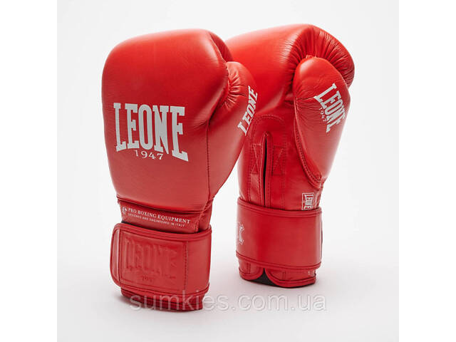 Боксерські рукавиці Leone GN111 THE GREATEST Red 14 унцій (бинти 4 м. в комплекті) - Фото 2