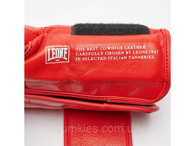 Боксерські рукавиці Leone GN111 THE GREATEST Red 14 унцій (бинти 4 м. в комплекті) - Фото 7