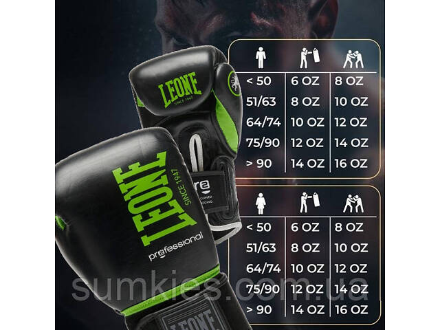 Боксерські рукавиці Leone GN115 PROFESSIONAL 2 Black 10 унцій (бинти 4 м. в комплекті) - Фото 10