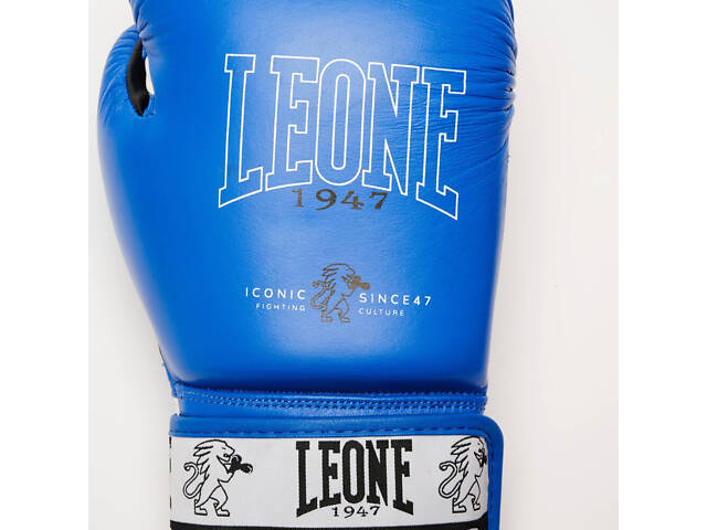 Боксерські рукавиці Leone GN208 ICONIC Blue 10 унцій (бинти 4 м. в комплекті) - Фото 7