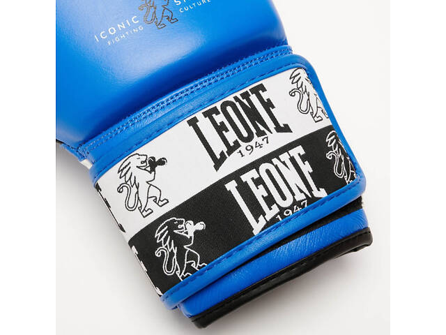 Боксерські рукавиці Leone GN208 ICONIC Blue 10 унцій (бинти 4 м. в комплекті) - Фото 8