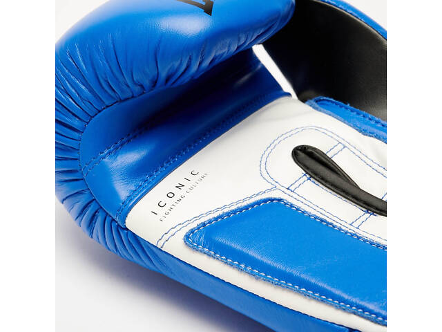 Боксерські рукавиці Leone GN208 ICONIC Blue 10 унцій (бинти 4 м. в комплекті) - Фото 9