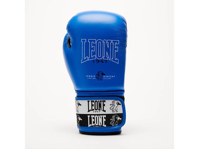 Боксерські рукавиці Leone GN208 ICONIC Blue 16 унцій (бинти 4 м. в комплекті) - Фото 4