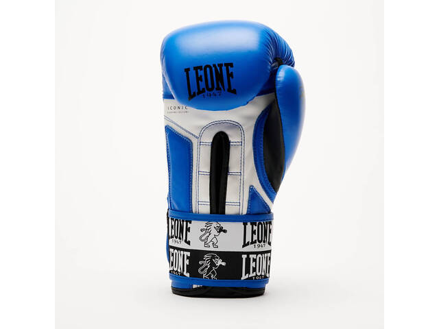 Боксерські рукавиці Leone GN208 ICONIC Blue 16 унцій (бинти 4 м. в комплекті) - Фото 5
