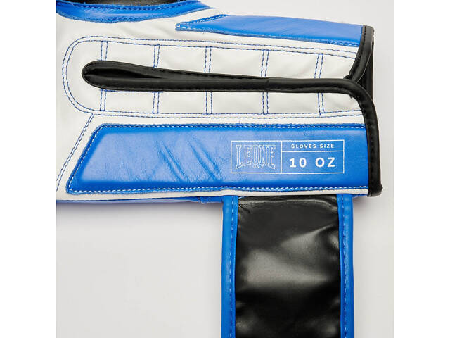 Боксерські рукавиці Leone GN208 ICONIC Blue 16 унцій (бинти 4 м. в комплекті) - Фото 9