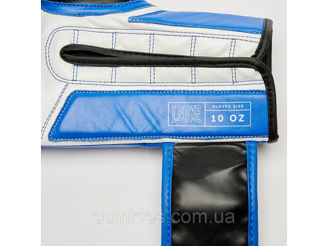 Боксерські рукавиці Leone GN208 ICONIC Blue 16 унцій (бинти 4 м. в комплекті) - Фото 9