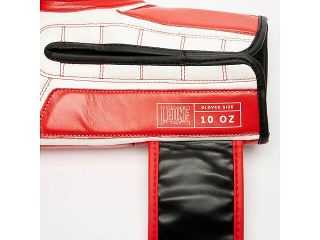 Боксерські рукавиці Leone GN208 ICONIC Red 10 унцій (бинти 4 м. в комплекті) - Фото 9