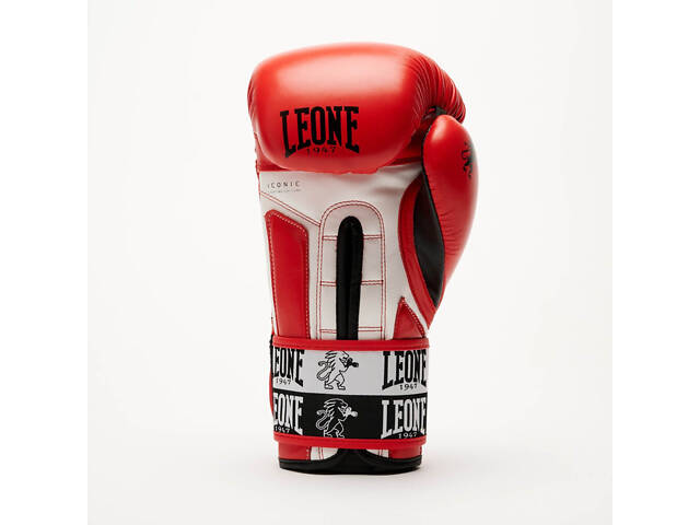 Боксерские перчатки Leone GN208 ICONIC Red 12 унций (бинты 4 м. в комплекте) - Фото 5
