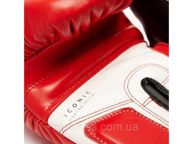 Боксерські рукавиці Leone GN208 ICONIC Red 14 унцій (бинти 4 м. в комплекті) - Фото 8