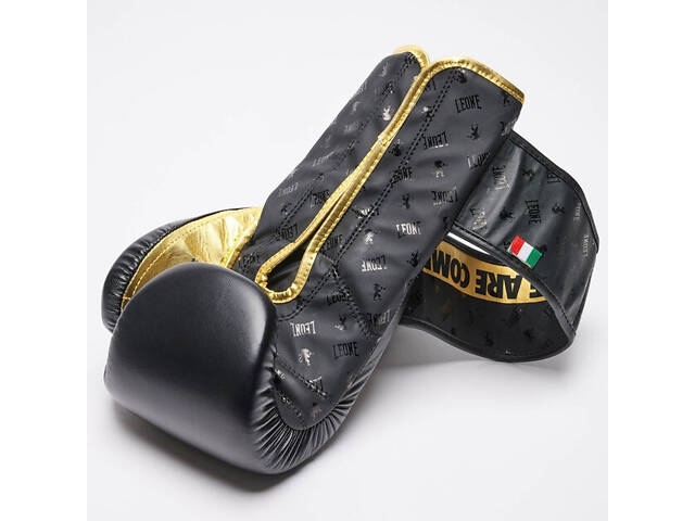 Боксерські рукавиці Leone GN220 DNA Black 10 унцій (бинти 4 м. в комплекті) - Фото 8