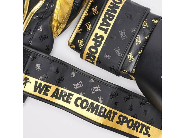 Боксерські рукавиці Leone GN220 DNA Black 10 унцій (бинти 4 м. в комплекті) - Фото 9