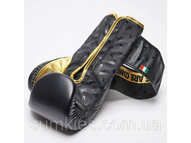 Боксерські рукавиці Leone GN220 DNA Black 10 унцій (бинти 4 м. в комплекті) - Фото 8