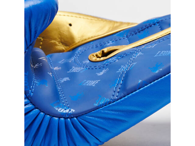 Боксерські рукавиці Leone GN220 DNA Blue 16 унцій (бинти 4 м. в комплекті) - Фото 8