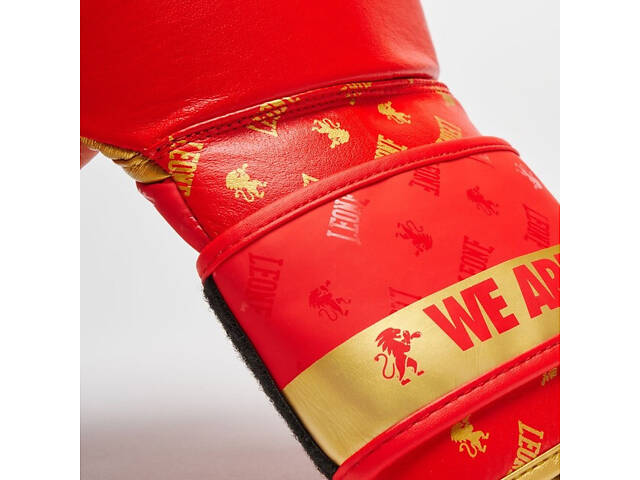 Боксерські рукавиці Leone GN220 DNA Red 10 унцій (бинти 4 м. в комплекті) - Фото 9