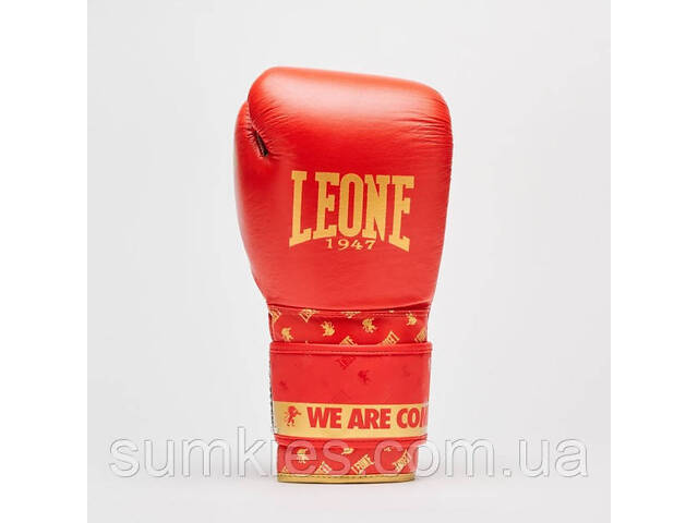 Боксерські рукавиці Leone GN220 DNA Red 10 унцій (бинти 4 м. в комплекті) - Фото 4