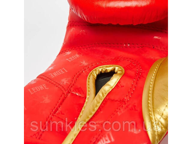 Боксерські рукавиці Leone GN220 DNA Red 10 унцій (бинти 4 м. в комплекті) - Фото 8