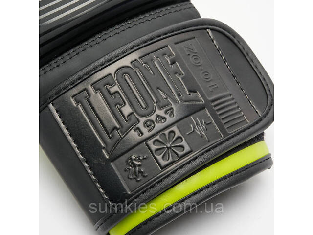 Боксерські рукавиці Leone GN313 WAVES Black 10 унцій (капу в комплекті) - Фото 8