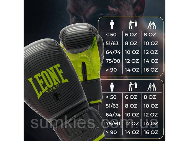 Боксерські рукавиці Leone GN313 WAVES Black 12 унцій (капу в комплекті) - Фото 10