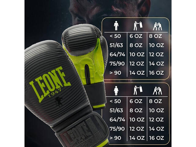 Боксерські рукавиці Leone GN313 WAVES Black 14 унцій (капу в комплекті) - Фото 10