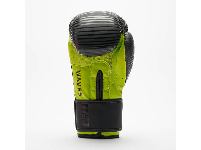 Боксерські рукавиці Leone GN313 WAVES Black 16 унцій (капу в комплекті) - Фото 5