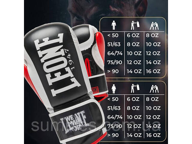 Боксерські рукавиці Leone GN333 LOGO WACS Black 12 унцій (капу в комплекті) - Фото 10