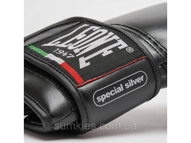 Боксерські рукавиці Leone GN383 THUNDER Black 14 унцій (капу в комплекті) - Фото 8