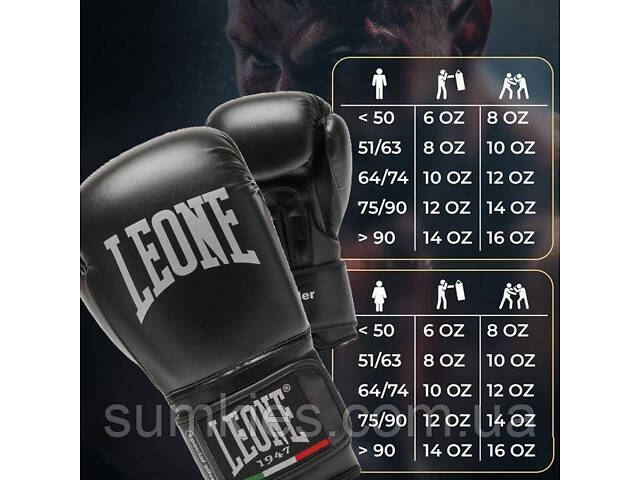 Боксерські рукавиці Leone GN383 THUNDER Black 14 унцій (капу в комплекті) - Фото 10