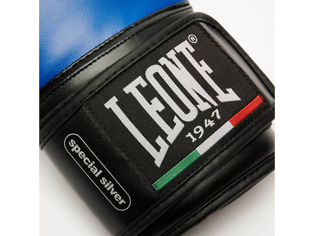 Боксерські рукавиці Leone GN383 THUNDER Blue 8 унцій (капу в комплекті) - Фото 8