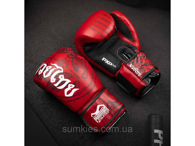 Боксерські рукавиці Phantom Muay Thai Red 12 унцій (капа в подарунок) - Фото 8
