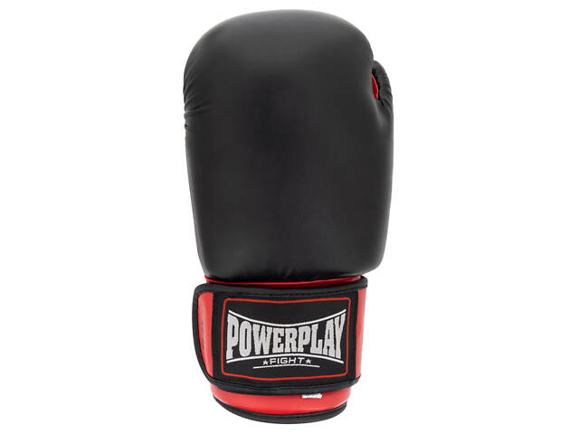 Боксерські рукавиці PowerPlay 3004 Classic Чорно-Червоні 10 унцій - Фото 2