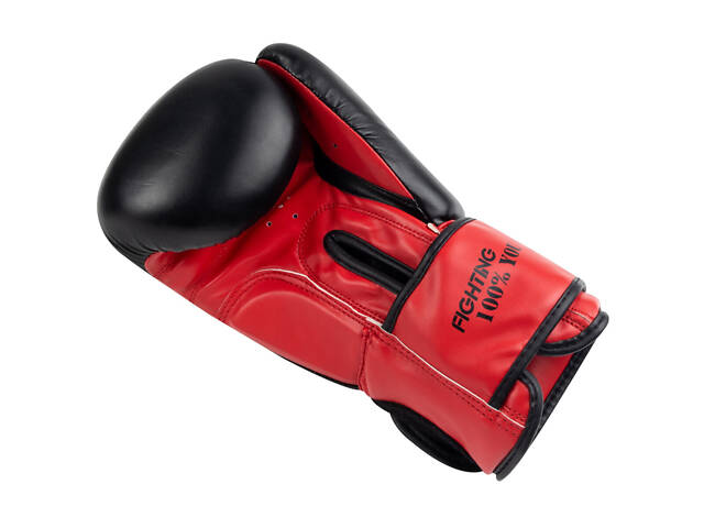 Боксерські рукавиці PowerPlay 3004 Classic Чорно-Червоні 10 унцій - Фото 5