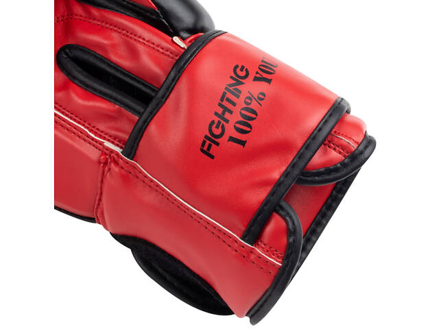Боксерські рукавиці PowerPlay 3004 Classic Чорно-Червоні 10 унцій - Фото 8