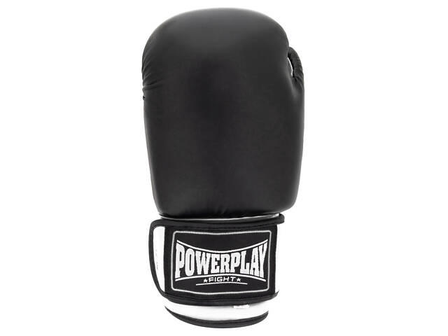 Боксерські рукавиці PowerPlay 3004 Classic Чорно-Білі 14 унцій - Фото 2