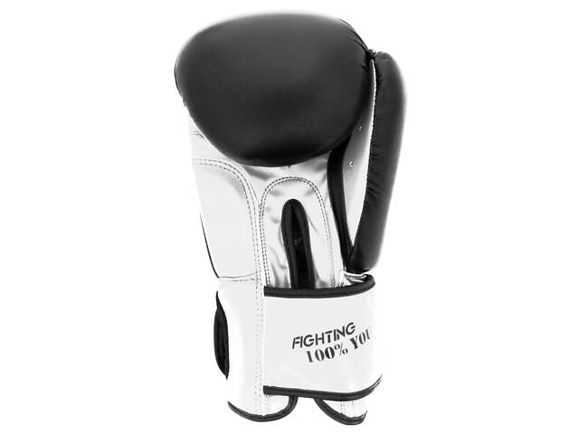Боксерські рукавиці PowerPlay 3004 Classic Чорно-Білі 14 унцій - Фото 3