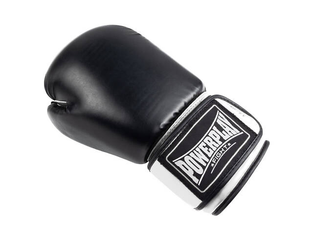 Боксерські рукавиці PowerPlay 3004 Classic Чорно-Білі 14 унцій - Фото 4