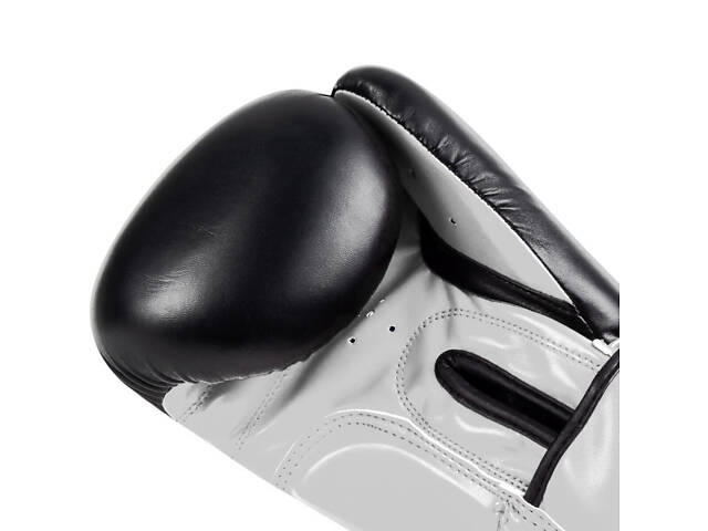 Боксерські рукавиці PowerPlay 3004 Classic Чорно-Білі 14 унцій - Фото 7