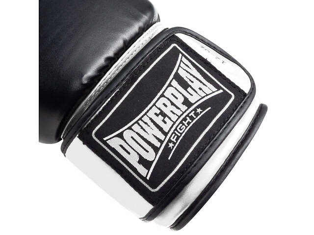 Боксерські рукавиці PowerPlay 3004 Classic Чорно-Білі 14 унцій - Фото 9