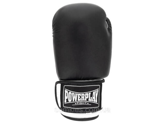 Боксерські рукавиці PowerPlay 3004 Classic Чорно-Білі 10 унцій - Фото 2