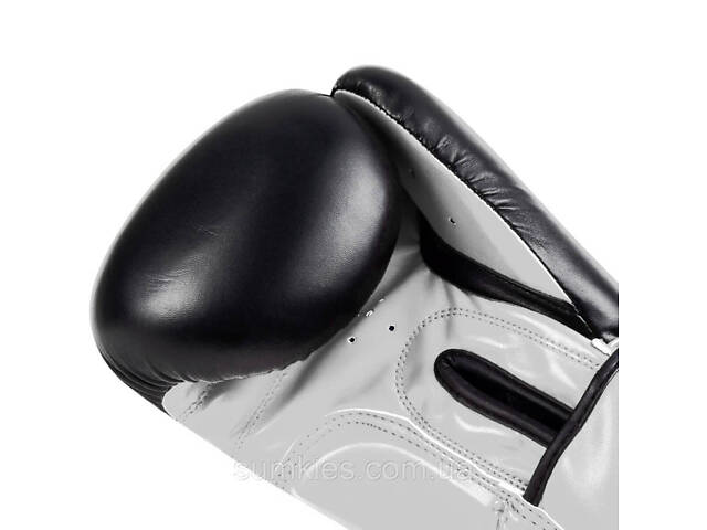 Боксерські рукавиці PowerPlay 3004 Classic Чорно-Білі 10 унцій - Фото 7