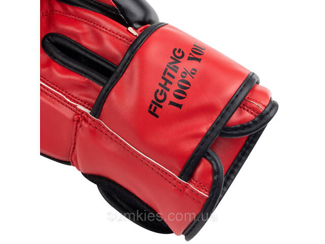 Боксерські рукавиці PowerPlay 3004 Classic Чорно-Червоні 12 унцій - Фото 8